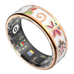 Smart Ring Forever Botanical SR-101 Bluetooth 5.4 BLE 5ATM – Inteligentny pierścień z monitorowaniem zdrowia, snu i aktywności Różowe złoto