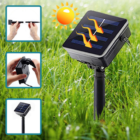 Sznur solarny latarenka LED SUNARI FLS-86 30LED 6,5m 3000K 600mAh Li-Ion Forever Light