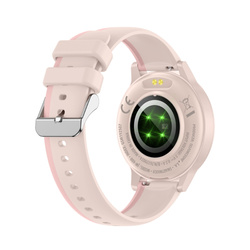 Smartwatch Forever iGO Watch 4! JW-600 Bluetooth 5.3 AMOLED IP67 – Inteligentny zegarek z rozmowami Bluetooth, monitorowaniem zdrowia i 2 paskami Pudrowy Róż