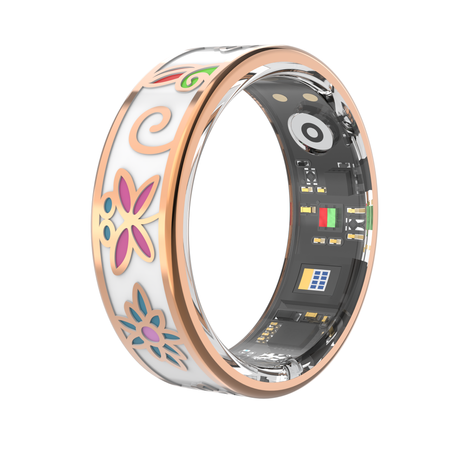Forever Smart Ring Botanical SR-101 Bluetooth v5.4BLE 5ATM Różowe złoto