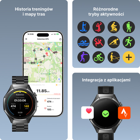 Smartwatch Forever SW-720 xBase Bluetooth 5.3 IP68 AMOLED Black