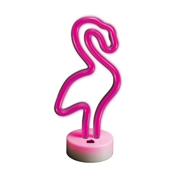 Neon na podstawce LED FLAMING róż FSNE01 Forever Light