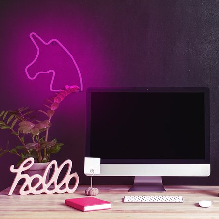 Forever Light neon LED JEDNOROŻEC różowy Bat + USB FLNEO1