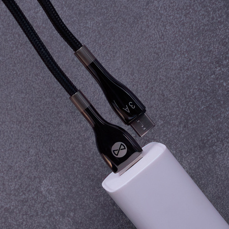 Forever kabel Sleek USB - USB-C 1,0 m 3A czarny