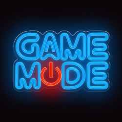 Neon PLEXI LED GAME MODE niebiesko czerwony FPNE38 Forever Light