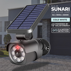 Lampa solarna LED SUNARI FLS-25 SMD PIR z atrapą kamery 4W 300lm 6000K 1500mAh Li-Ion Forever Light