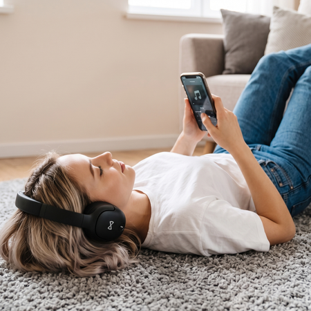 Słuchawki bezprzewodowe Forever FS-300E Bluetooth 5.3 AUX USB-C Hybrid ANC Czarne