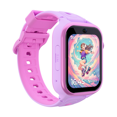 Smartwatch dziecięcy AI Forever Besti KW-540 GPS WiFi 4G IPS – Inteligentny zegarek dla dzieci z lokalizatorem, rozmowami wideo i przyciskiem SOS Różowy