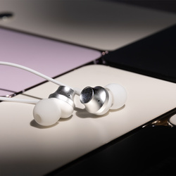 Forever słuchawki przewodowe EP-02 dokanałowe USB-C białe