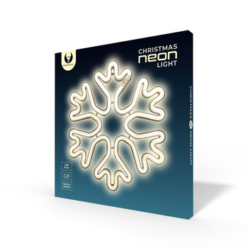 Neon LED CHRISTMAS PŁATEK ŚNIEGU biały Bat + USB FLNE20 Forever Light