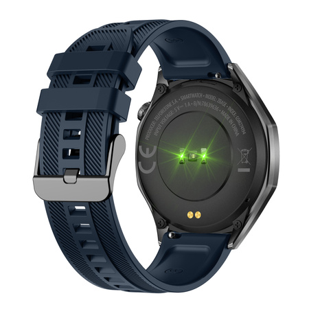 Smartwatch męski Forever SW-720 zBase Bluetooth 5.3 AMOLED IP68 – Inteligentny zegarek z rozmowami Bluetooth, monitorowaniem zdrowia i 2 paskami Granatowy