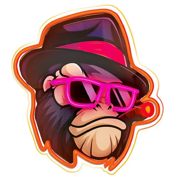 Neon ART LED GANGSTA MAŁPA multikolor FLA03 Forever Light