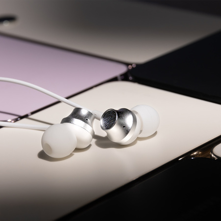 Forever słuchawki przewodowe EP-02 dokanałowe USB-C białe