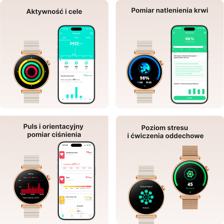 Forever Smartwatch SB-380 Rosadust Rosegold
