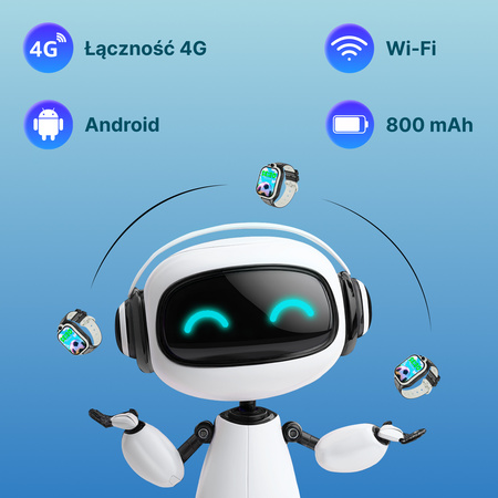 Smartwatch dziecięcy AI Forever Boost KW-530 GPS WiFi 4G – Inteligentny zegarek dla dzieci z lokalizatorem, rozmowami wideo i przyciskiem SOS (czarny)