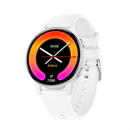 Smartwatch Forever iGO Watch 4! JW-600 Bluetooth 5.3 AMOLED IP67 – Inteligentny zegarek z rozmowami Bluetooth, monitorowaniem zdrowia i 2 paskami Biały