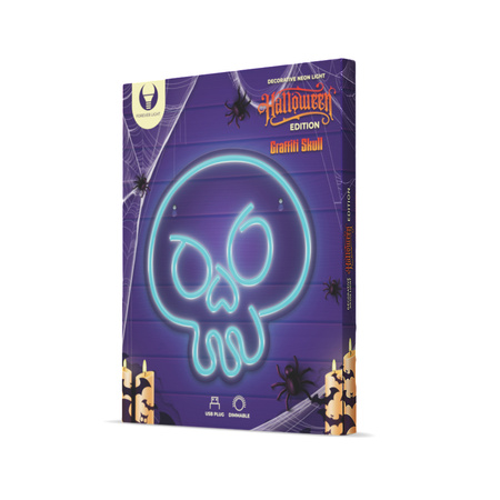 Neon PLEXI LED CZASZKA GRAFFITI turkus FPNE15 Forever Light