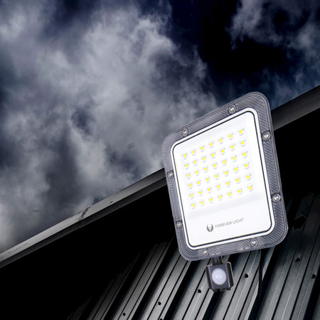 Naświetlacz LED PROXIM+ 30W 6500K 4500lm PIR 230V IP65 Forever Light 150lm/W 5 lat gwarancji