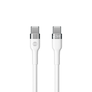 Forever kabel Flexible USB-C - USB-C 2,0 m 60W biały