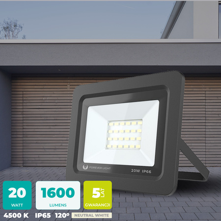 Naświetlacz LED PROXIM II 20W |4500K| IP66 Forever Light