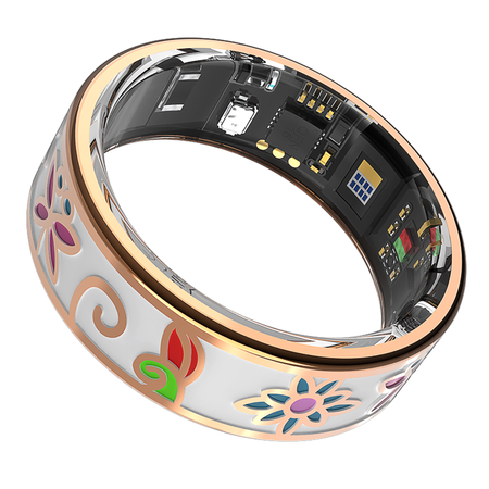 Forever Smart Ring Botanical SR-101 Bluetooth v5.4BLE 5ATM Różowe złoto