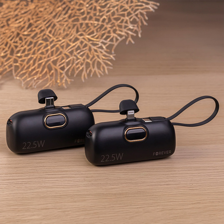 Forever mini power bank MTB-100 22.5W 5000 mAh Lightning czarny