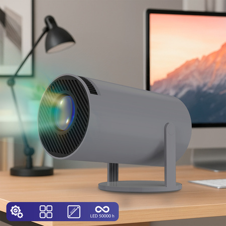 Forever Projektor FP-100 720p/1080p stalowy