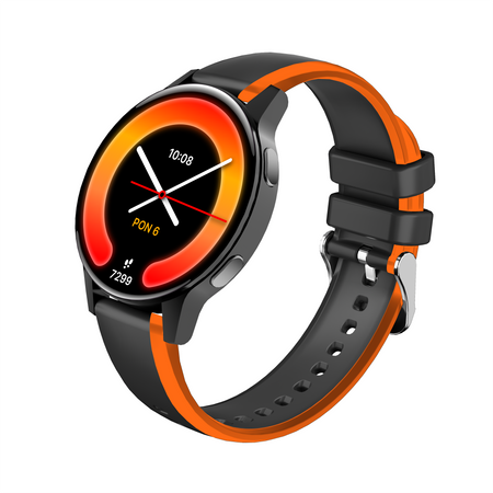 Smartwatch Forever iGO Watch 4! JW-600 Bluetooth 5.3 AMOLED IP67 – Inteligentny zegarek z rozmowami Bluetooth, monitorowaniem zdrowia i 2 paskami Czarny