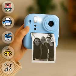 Forever Aparat natychmiastowy z flaszem ICF-03 niebieski