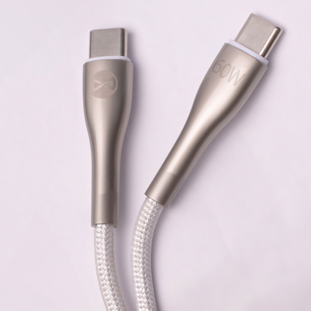 Forever kabel Sleek USB-C - USB-C 1,0 m 60W biały