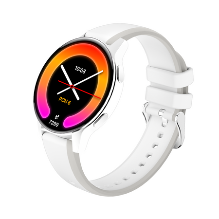 Smartwatch Forever iGO Watch 4! JW-600 Bluetooth 5.3 AMOLED IP67 – Inteligentny zegarek z rozmowami Bluetooth, monitorowaniem zdrowia i 2 paskami Biały