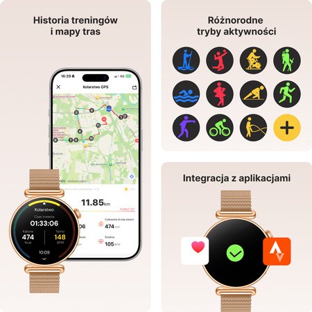 Forever Smartwatch SB-380 Rosadust Rosegold