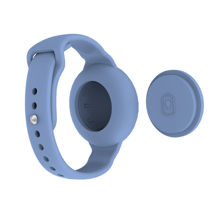 Forever lokalizator FindMy TFO TAG czarny + opaska pastelowy niebieski