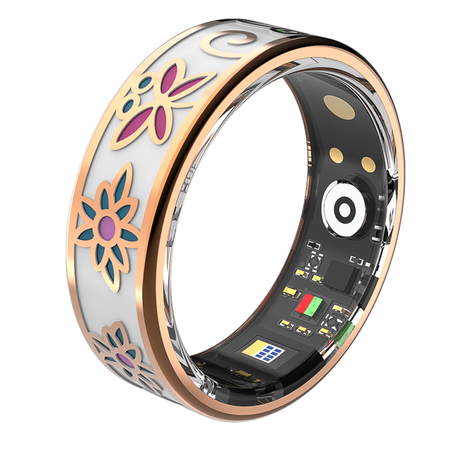 Forever Smart Ring Botanical SR-101 Bluetooth v5.4BLE 5ATM Różowe złoto