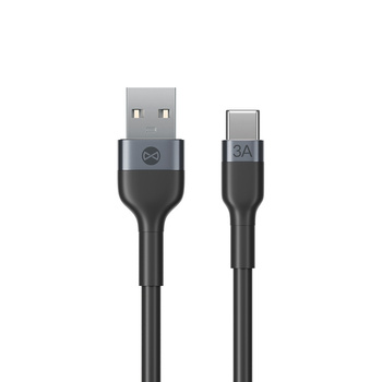 Forever kabel Flexible USB - USB-C 1,0 m 100W 3A czarny