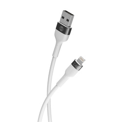 Forever kabel Flexible USB - Lightning 1,0 m 2,4A biały