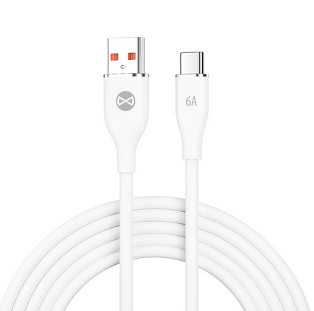 Forever kabel USB - USB-C 1,0 m 66W 6A biały