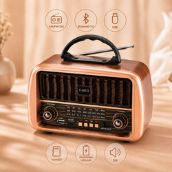 Radio Retro Forever Electro CARLO JB-105 AM/FM/SW Bluetooth 5.0 USB microSD 5W Akumulator 1200mAh