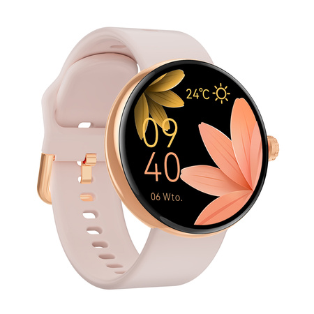 Forever smartwatch Forevive 5 SB-365 Różowe złoto z bransoletką Verona