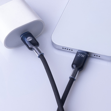 Forever kabel Ombre USB-C - Lightning 1,0 m 27W czarny