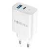 Forever ładowarka sieciowa PD QC TC-07-30AC 1x USB-C 1x USB 30W biała + kabel USB-C - USB-C 60W