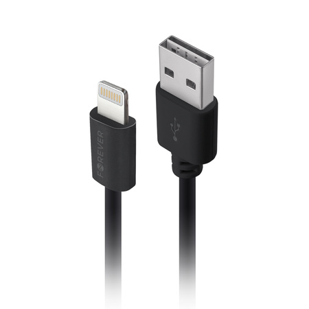 Forever ładowarka samochodowa M02 1x USB 1A czarna + kabel Lightning