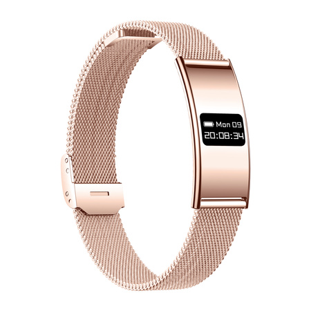 Forever Smartband SB-B8 Elegance OLED Bluetooth 5.3 IPX8 Różowe złoto