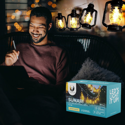 Sznur solarny latarenka LED SUNARI FLS-86 30LED 6,5m 3000K 600mAh Li-Ion Forever Light