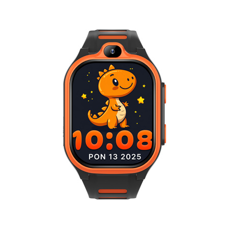 Smartwatch dziecięcy AI Forever Boost KW-530 GPS WiFi 4G – Inteligentny zegarek dla dzieci z lokalizatorem, rozmowami wideo i przyciskiem SOS (pomarańczowy)