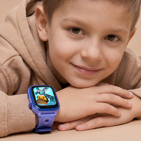 Smartwatch dziecięcy AI Forever Bro KW-540 GPS WiFi 4G IPS – Inteligentny zegarek dla dzieci z lokalizatorem, rozmowami wideo i przyciskiem SOS Niebieski