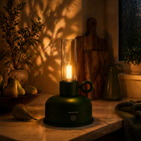 Forever Light Lampa naftowa LED Vintage FLR-05 jasny beż
