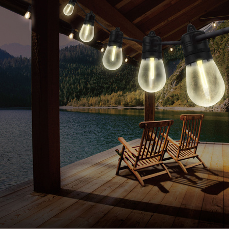 Girlanda świetlna SUNARI FLS-60 7,5m zewnętrzna 10 żarówek LED solarna IP44 Forever Light