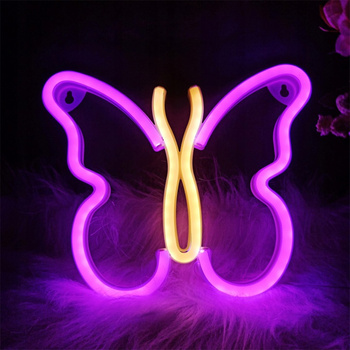 Neon LED MOTYL róż NNE03 Neolia