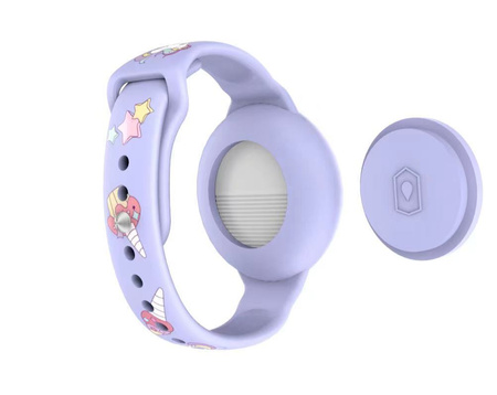 Forever lokalizator FindMy TFO TAG biały + opaska liliowa jednorożec